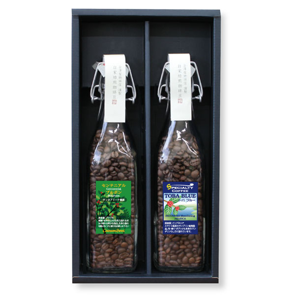 厳選コーヒー2種・ビン入りギフト<br>（センテニアルブルボン＆トバブルー）