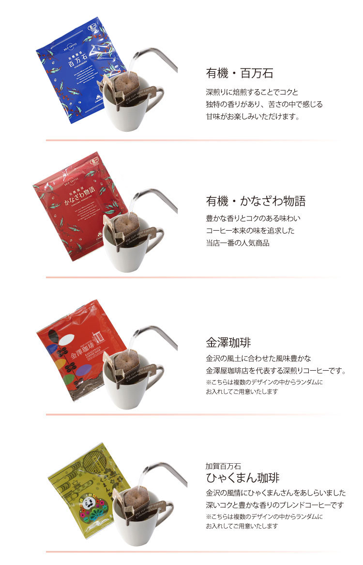 ドリップバッグ4種飲み比べセット 説明用